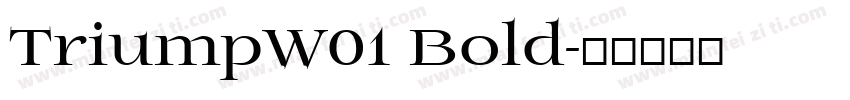 TriumpW01 Bold字体转换